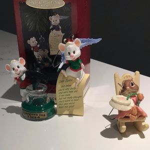 Vintage Christmas Tree Ornaments - Mice